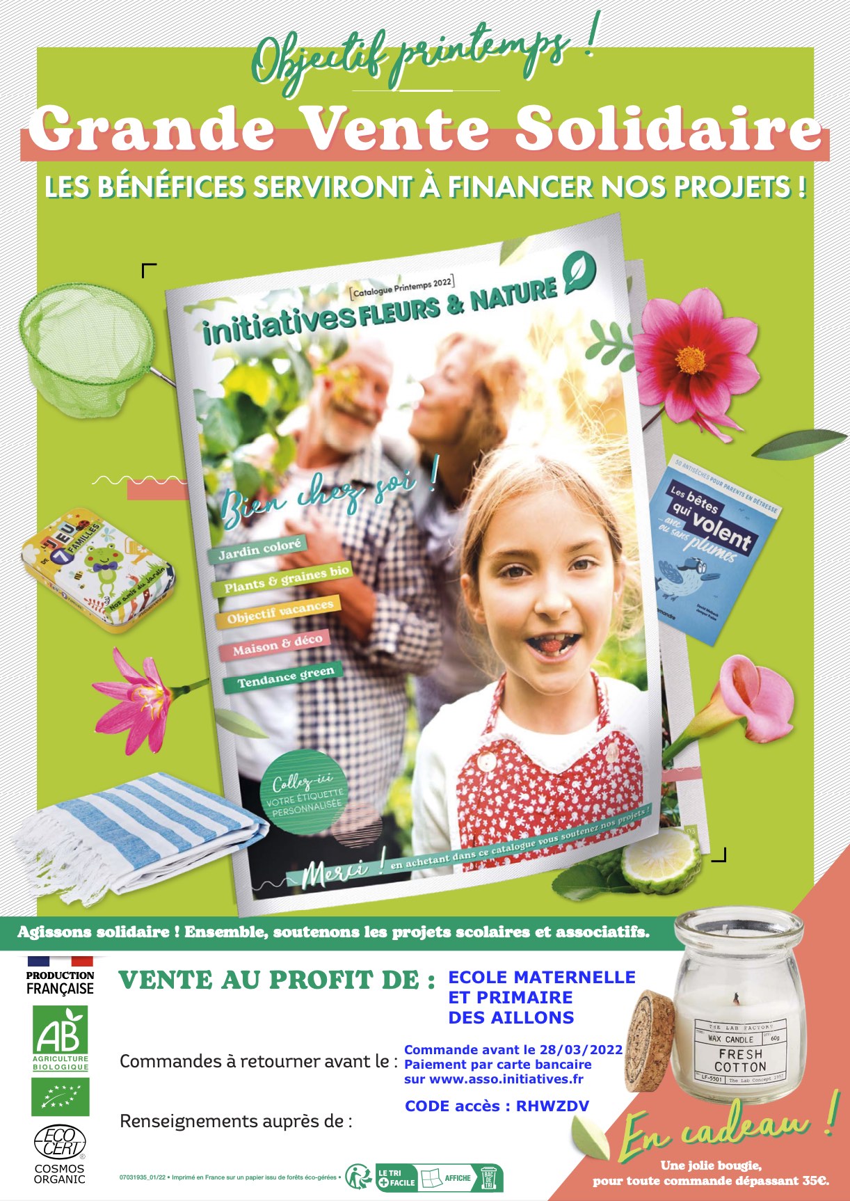 affiche vente ecole